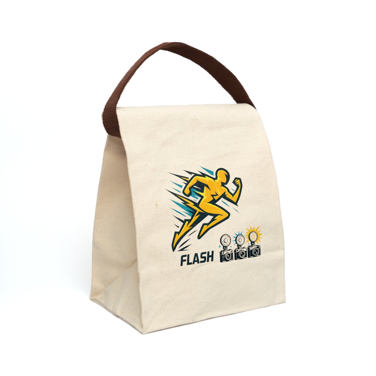 Canvas Lunch Bag With Strap Flash