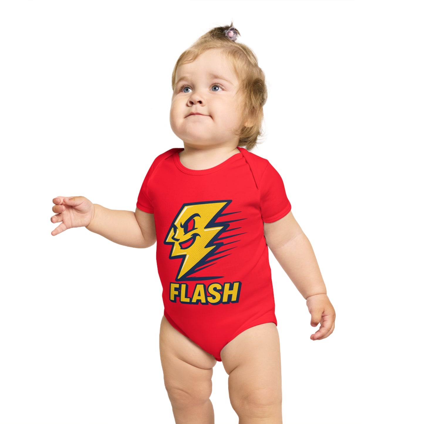 Short Sleeve Baby Bodysuit Flash