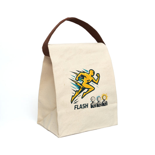 Canvas Lunch Bag With Strap Flash