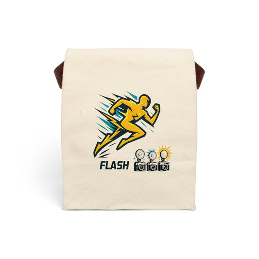 Canvas Lunch Bag With Strap Flash