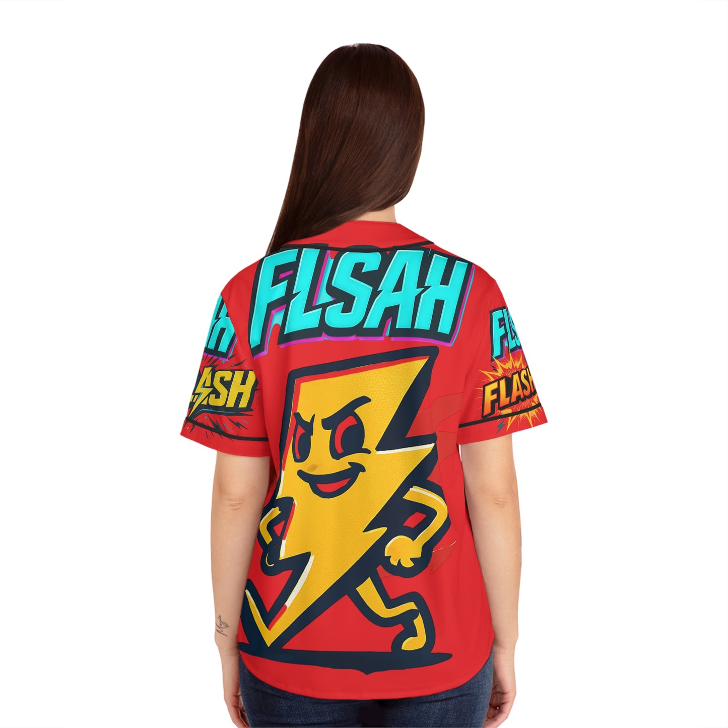 Women's Baseball Jersey (AOP) Flash