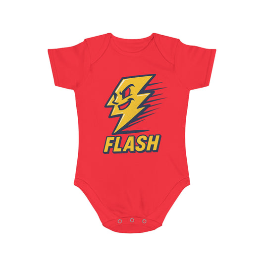 Short Sleeve Baby Bodysuit Flash