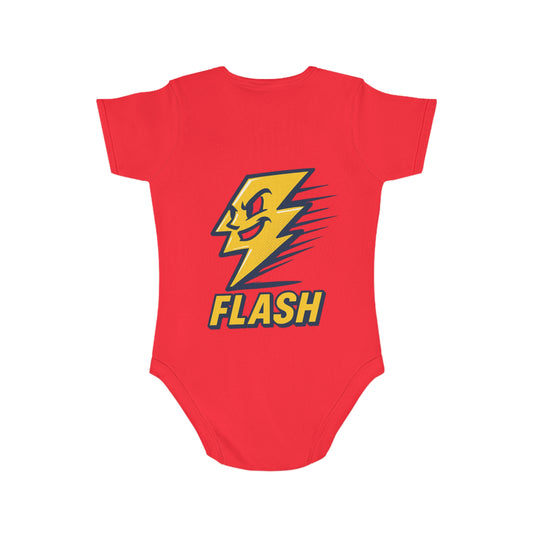 Short Sleeve Baby Bodysuit Flash