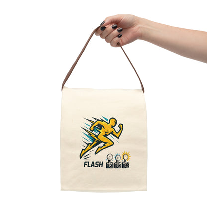 Canvas Lunch Bag With Strap Flash