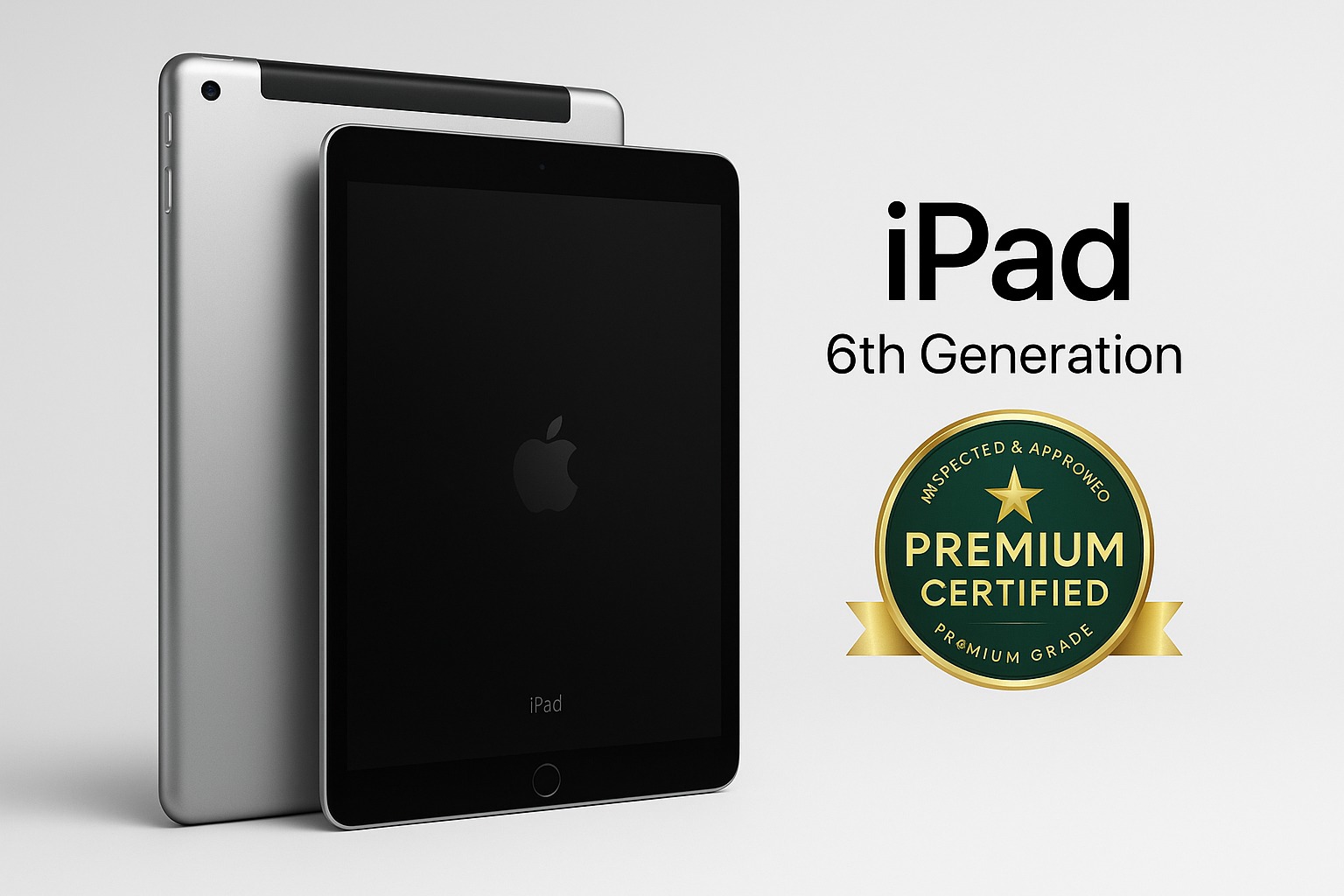 iPad 6th Generation with premium trust banner