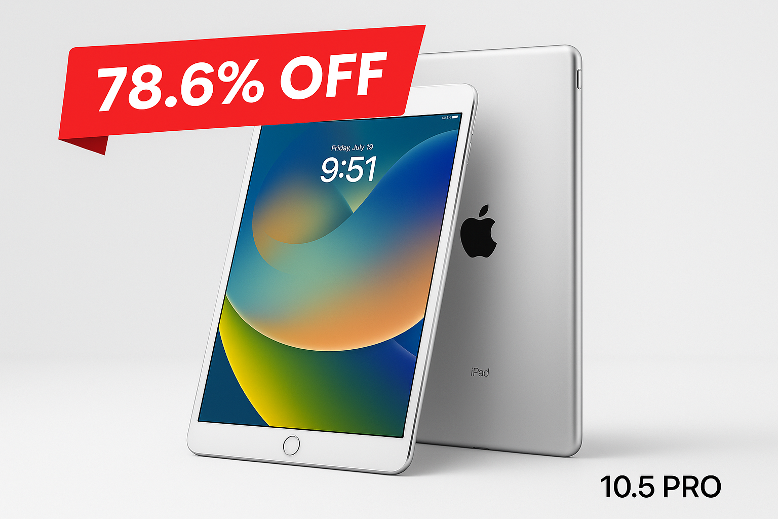 iPad Pro 10.5-inch with 78.6% off banner