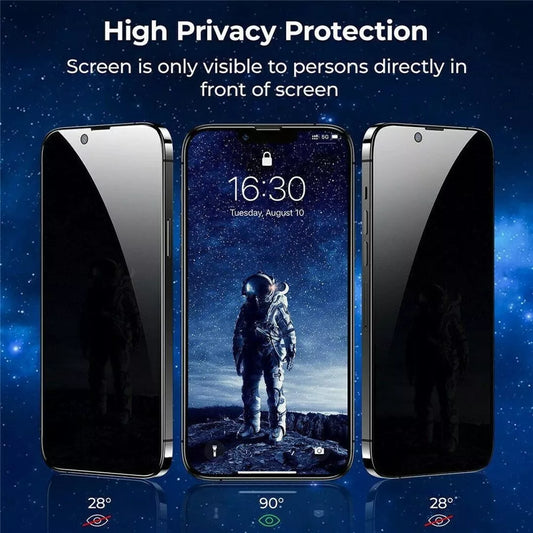 Screen Protection iPhone 15 Pro Max Premium Tempered Privacy Glass Anti Spy Full Glue - 2 pack
