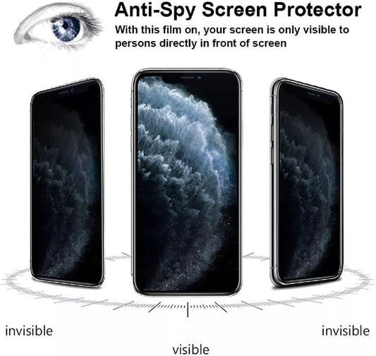 Screen Protection iPhone 15 Pro Max Premium Tempered Privacy Glass Anti Spy Full Glue - 2 pack