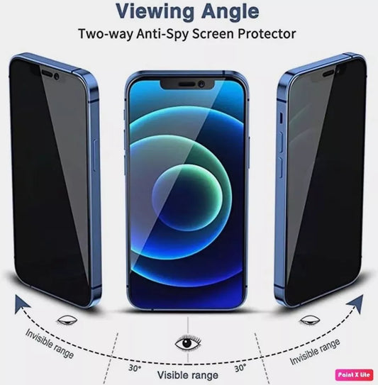 Screen Protection iPhone 15 Pro Premium Tempered Privacy Glass Anti Spy Full Glue - 2 pack